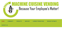 Tablet Screenshot of machinecuisinevending.com